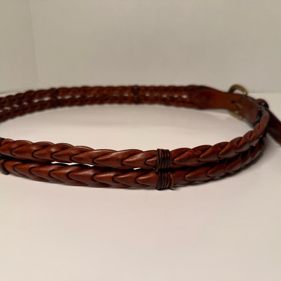 Brighton Women's Vintage 90s Brown Leather Belt Size 34/Small Western Cowgirl - Picture 10 of 16